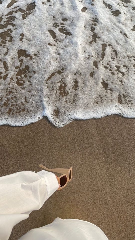 Beige aesthetic beach